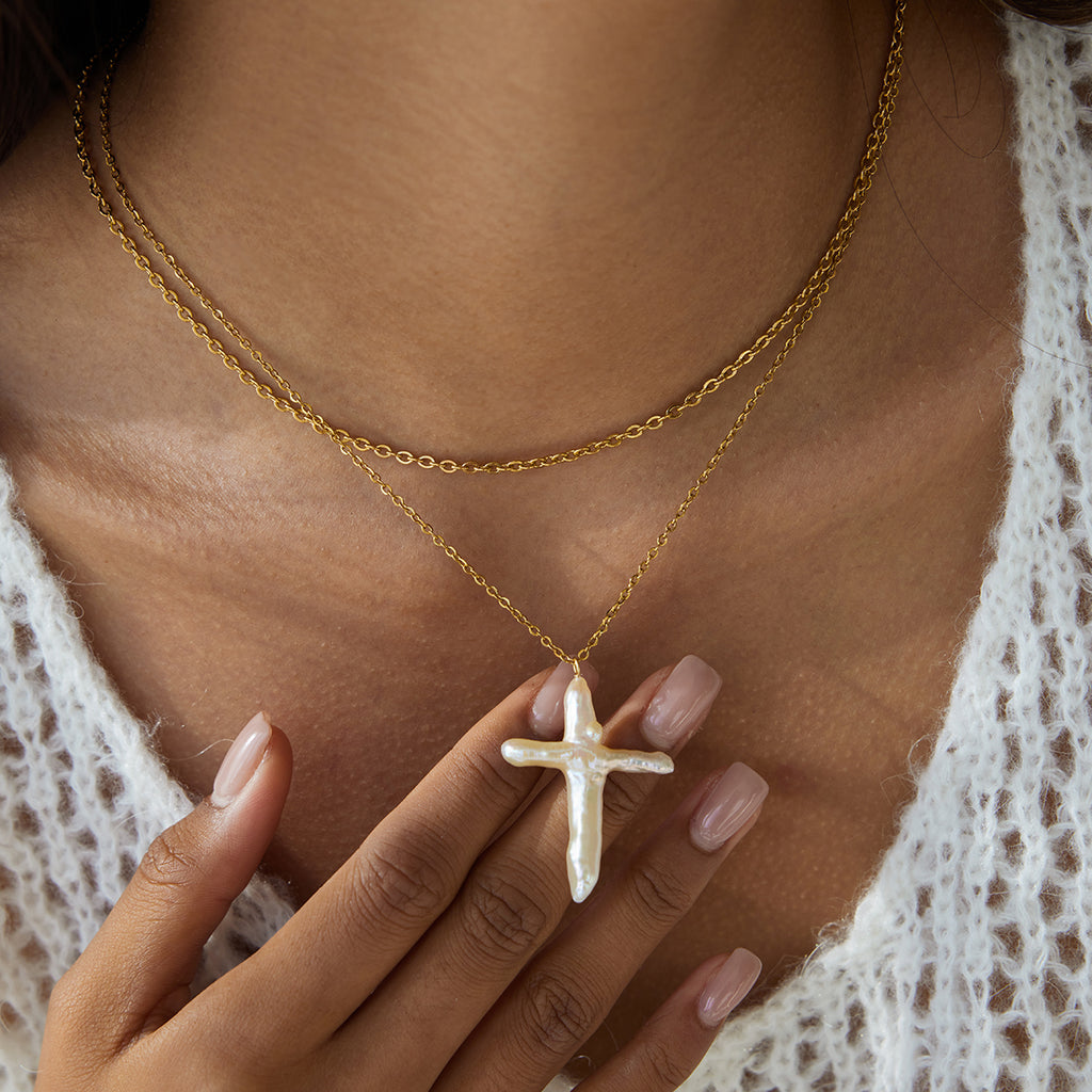 IVORY CROSS NECKLACE